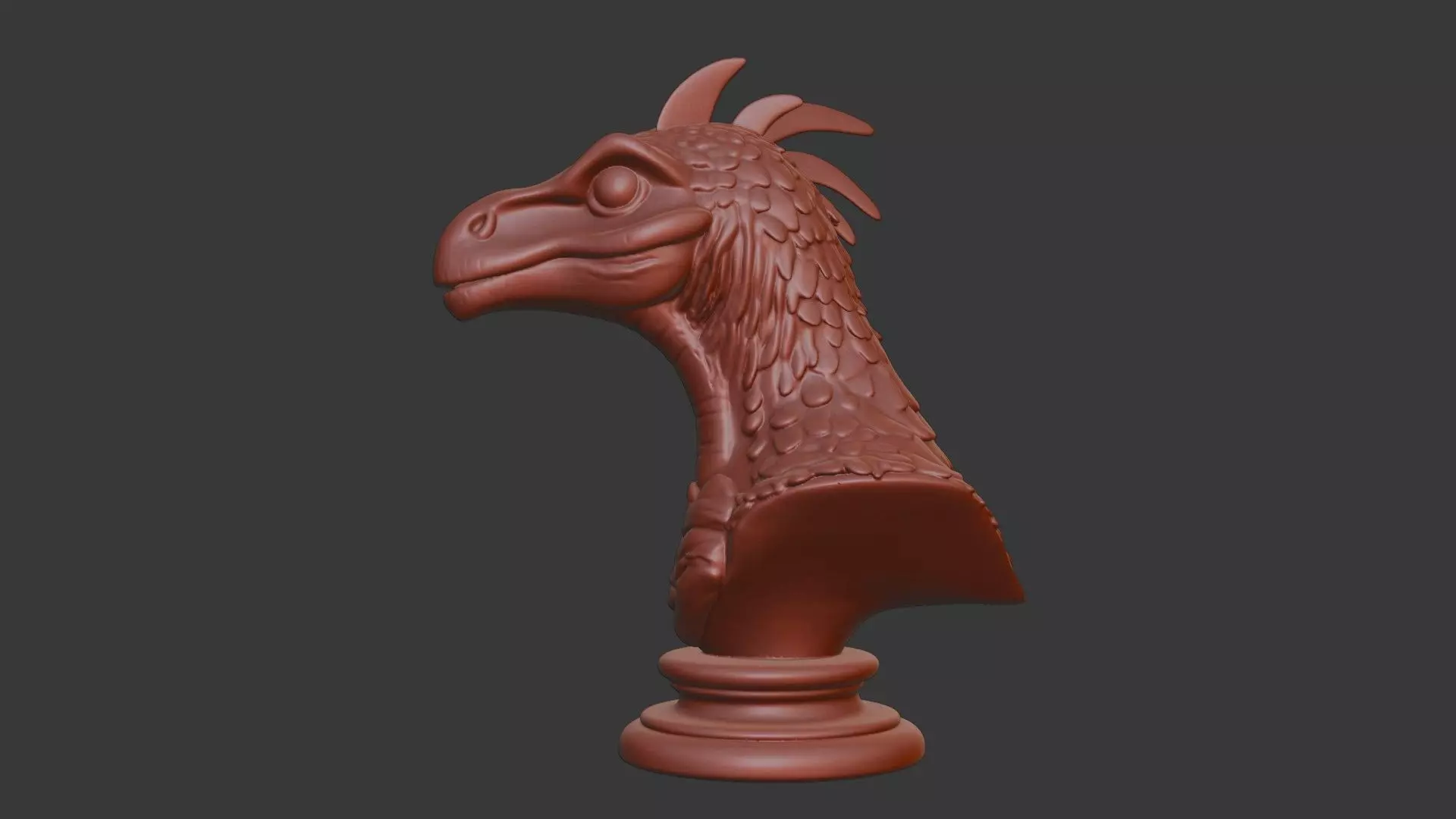 Oviraptor Bust 3D Model STL Printable 3D print model_3