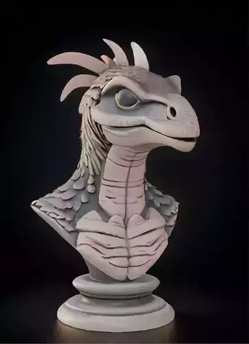Oviraptor Bust 3D Model STL Printable