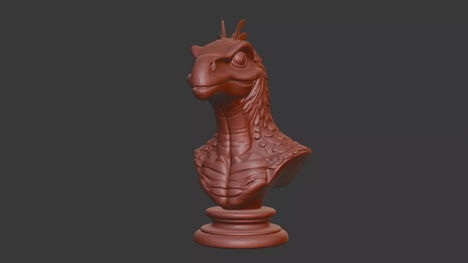 Oviraptor Bust 3D Model STL Printable 3D print model_7