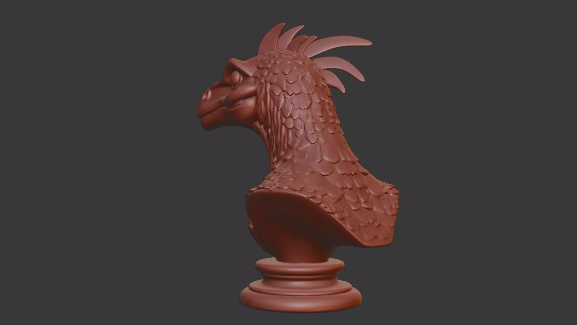Oviraptor Bust 3D Model STL Printable 3D print model_4