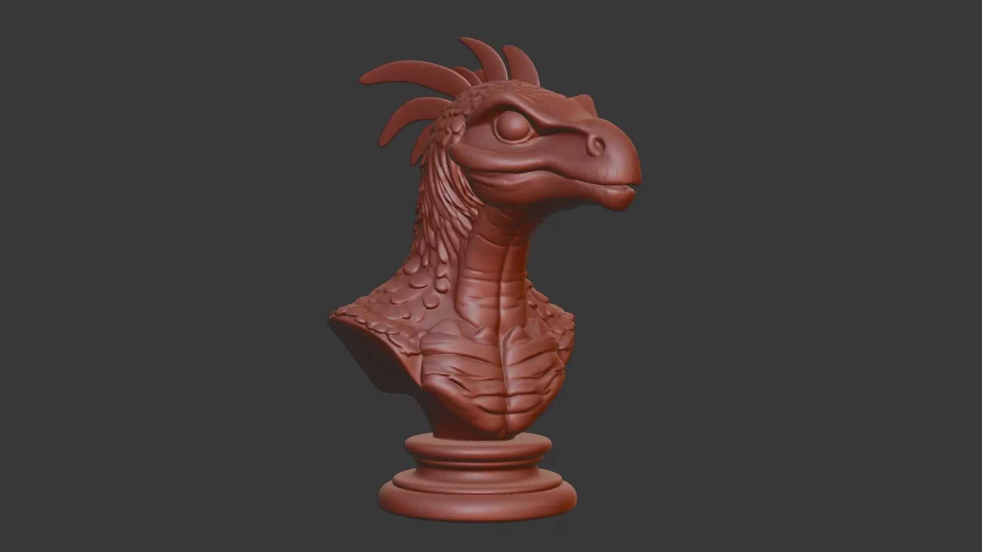 Oviraptor Bust 3D Model STL Printable 3D print model_1