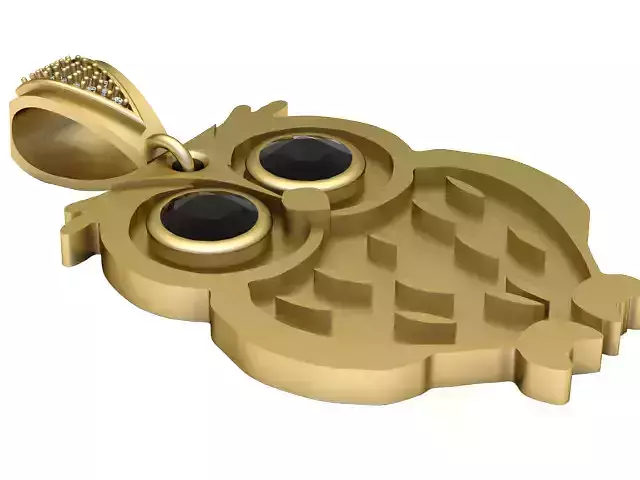 Wise Owl Pendant 3D Printable Model