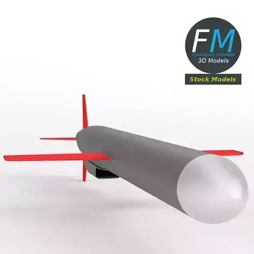 BGM-109 Tomahawk cruise missile 3D model