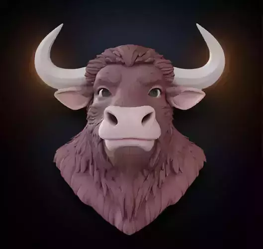 Yak Bust 3D Model STL Printable