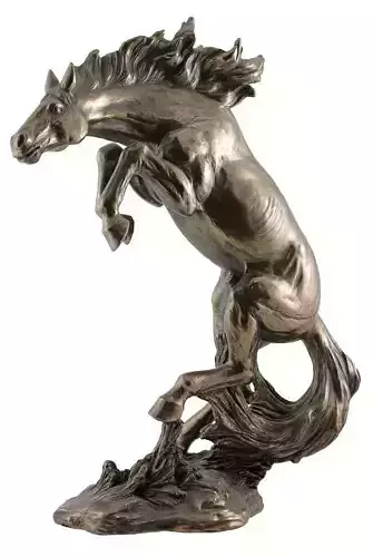 Bronze Horse Statue 3D Reared Stallion Sculpture Motion Low-poly 3D model Bronze Horse Statue 3D Reared Stallion Sculpture Motion Low-poly 3D model
