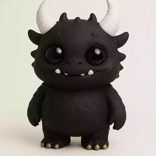Chubby Black Monster Toy