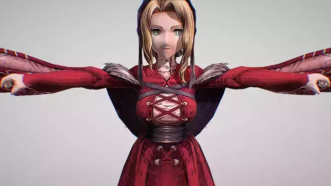 Helena Leonis - War Of The Visions - Final Fantasy Brave Exvius Low-poly 3D model