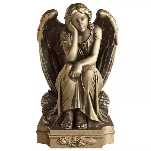 Angel thinking statue