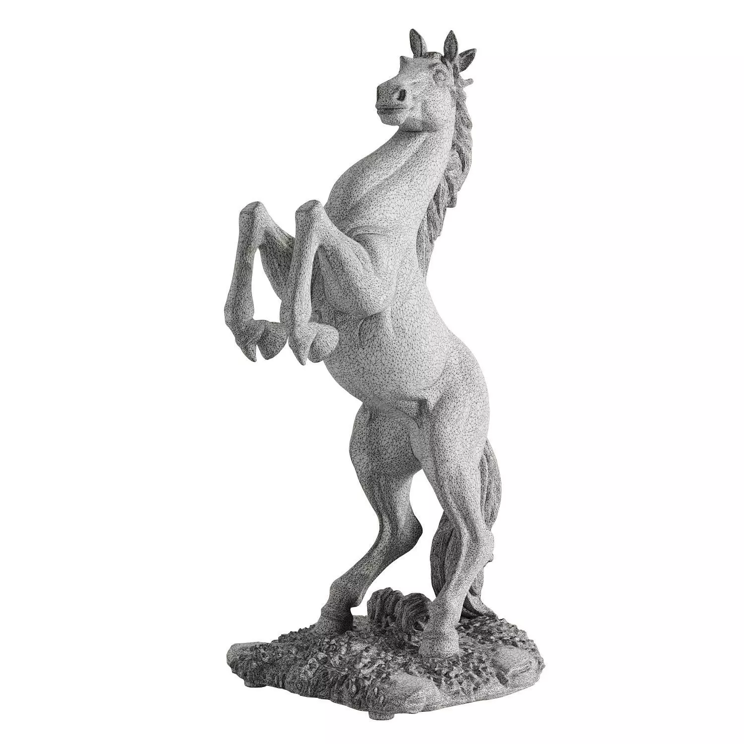 horse statue 4 3D model_2