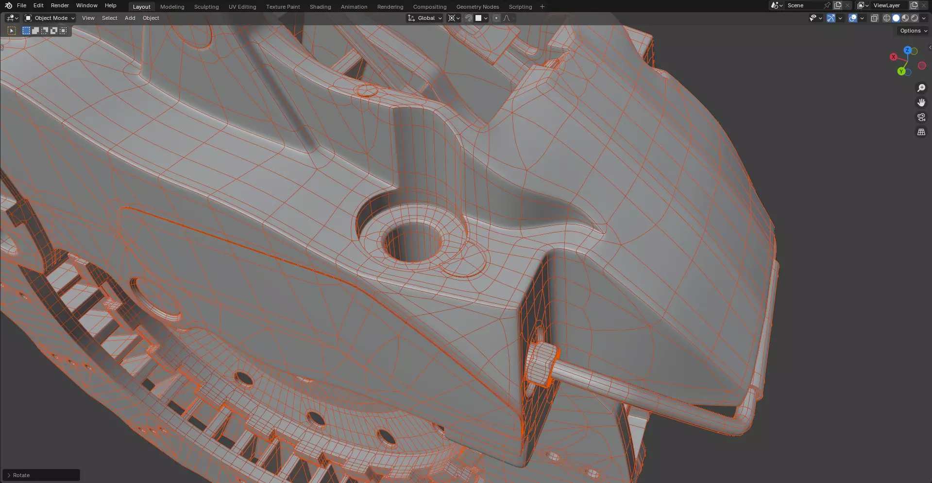 RS Brake Caliper and Brake Disc 3D model_10