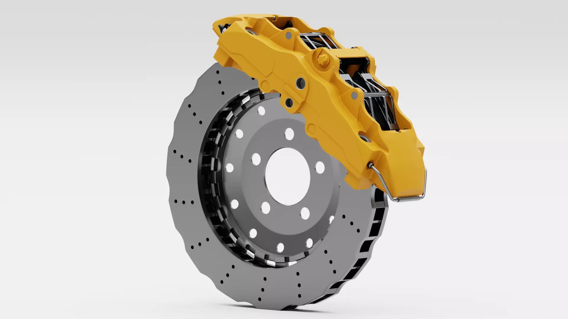 RS Brake Caliper and Brake Disc 3D model_1