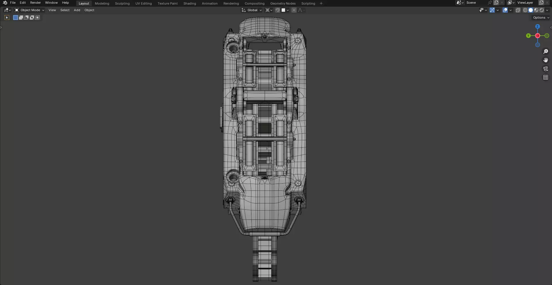 RS Brake Caliper and Brake Disc 3D model_8