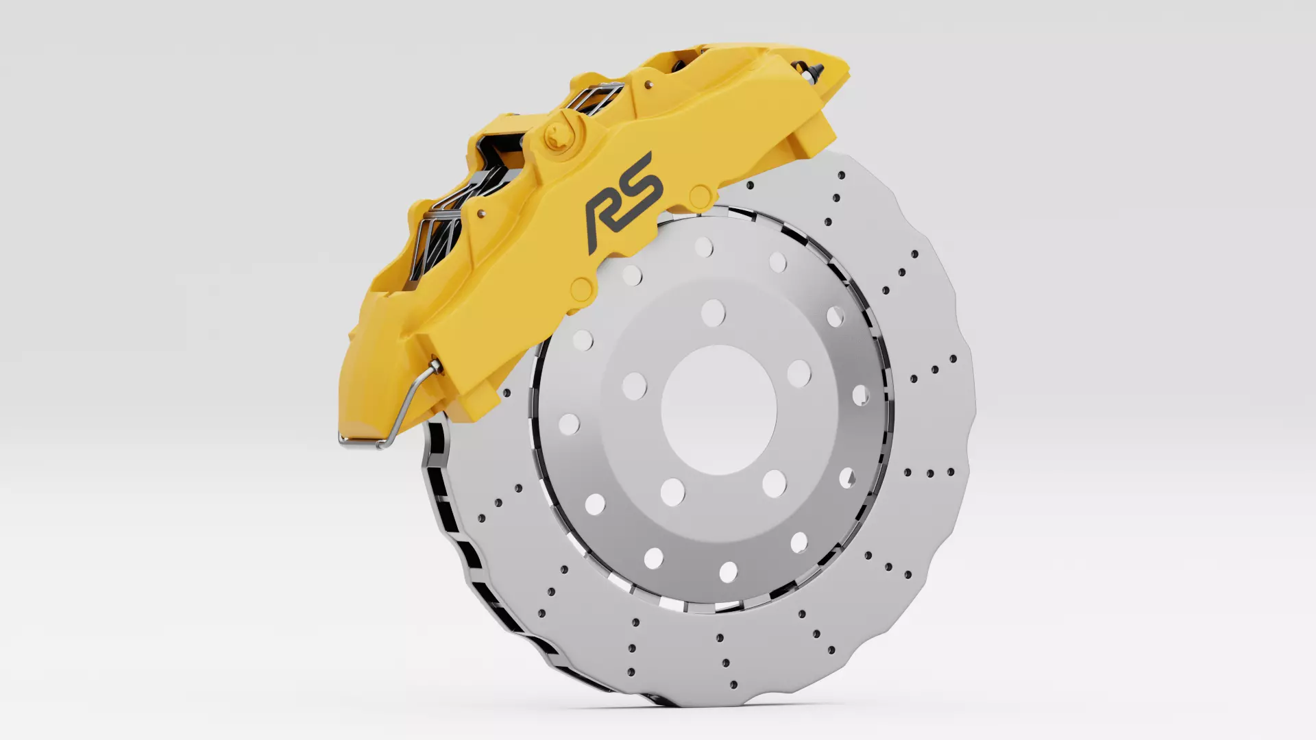 RS Brake Caliper and Brake Disc 3D model_0