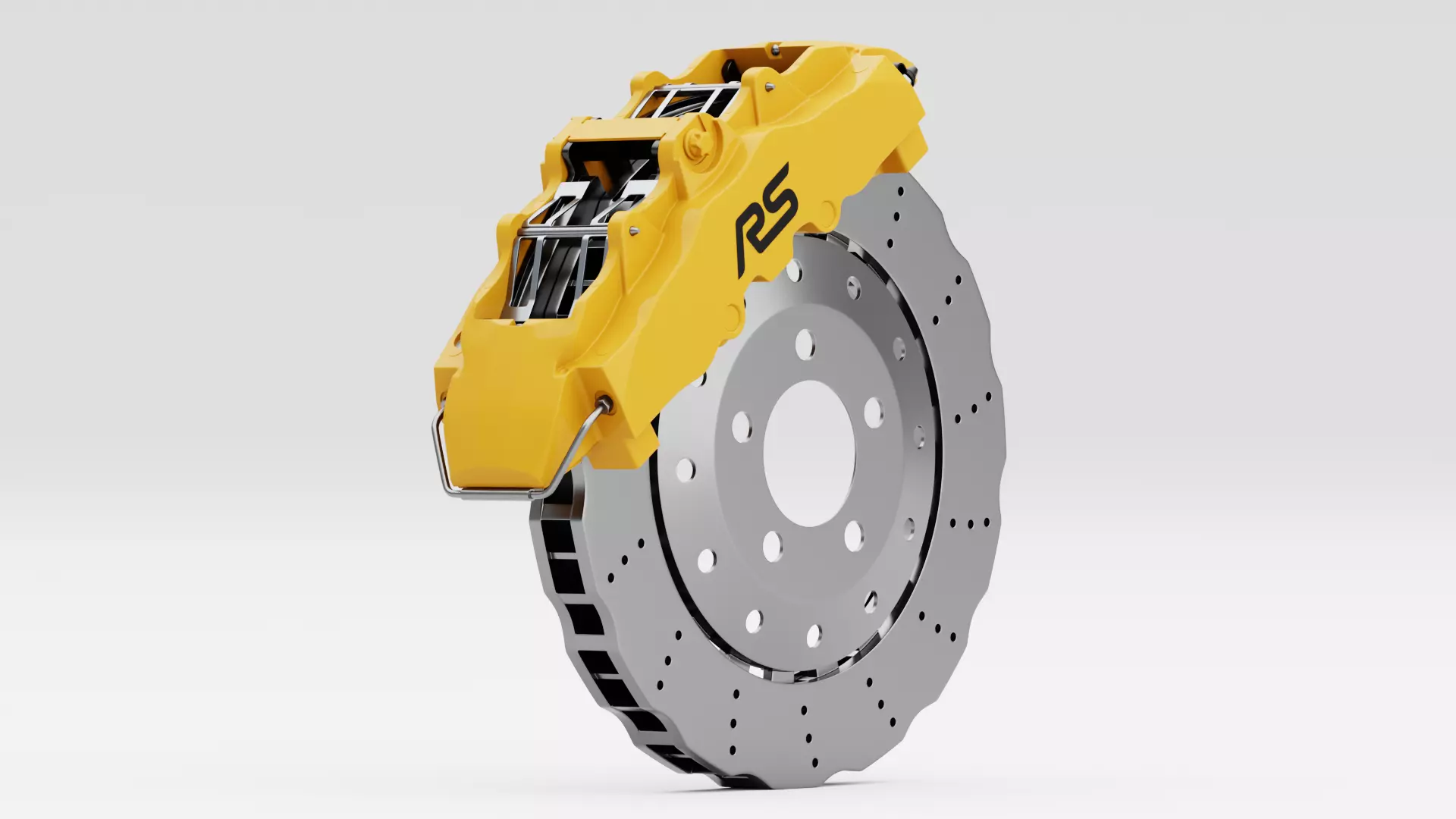RS Brake Caliper and Brake Disc 3D model_2