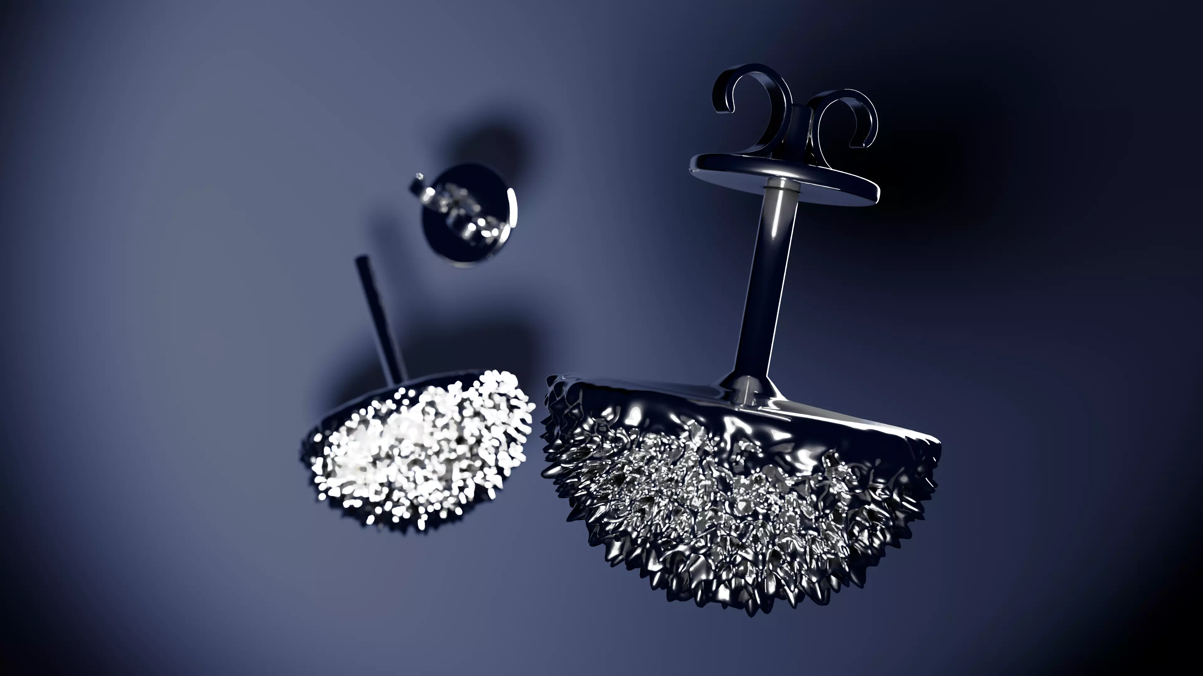 Sea Urchin Earrings 3D print model