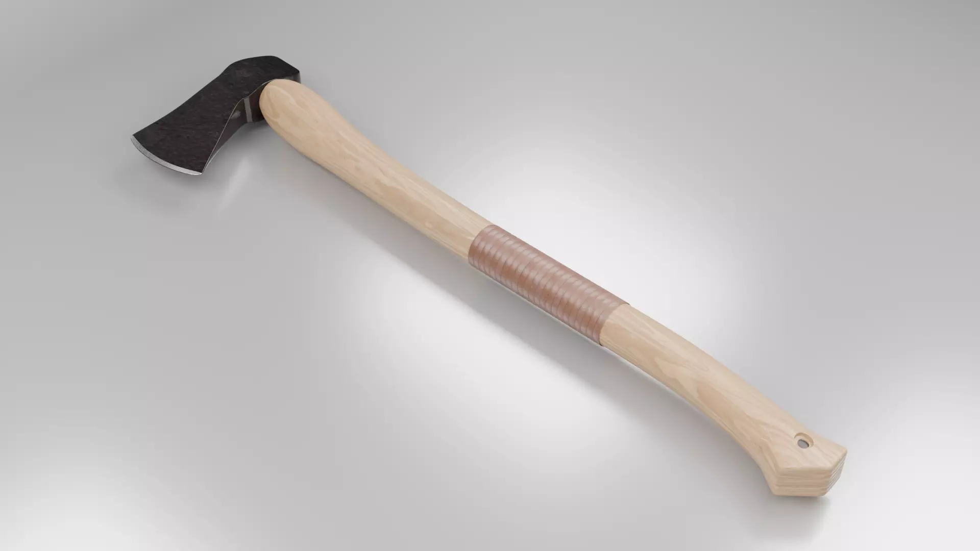 3d Axe 01 Low-poly 3D model_0