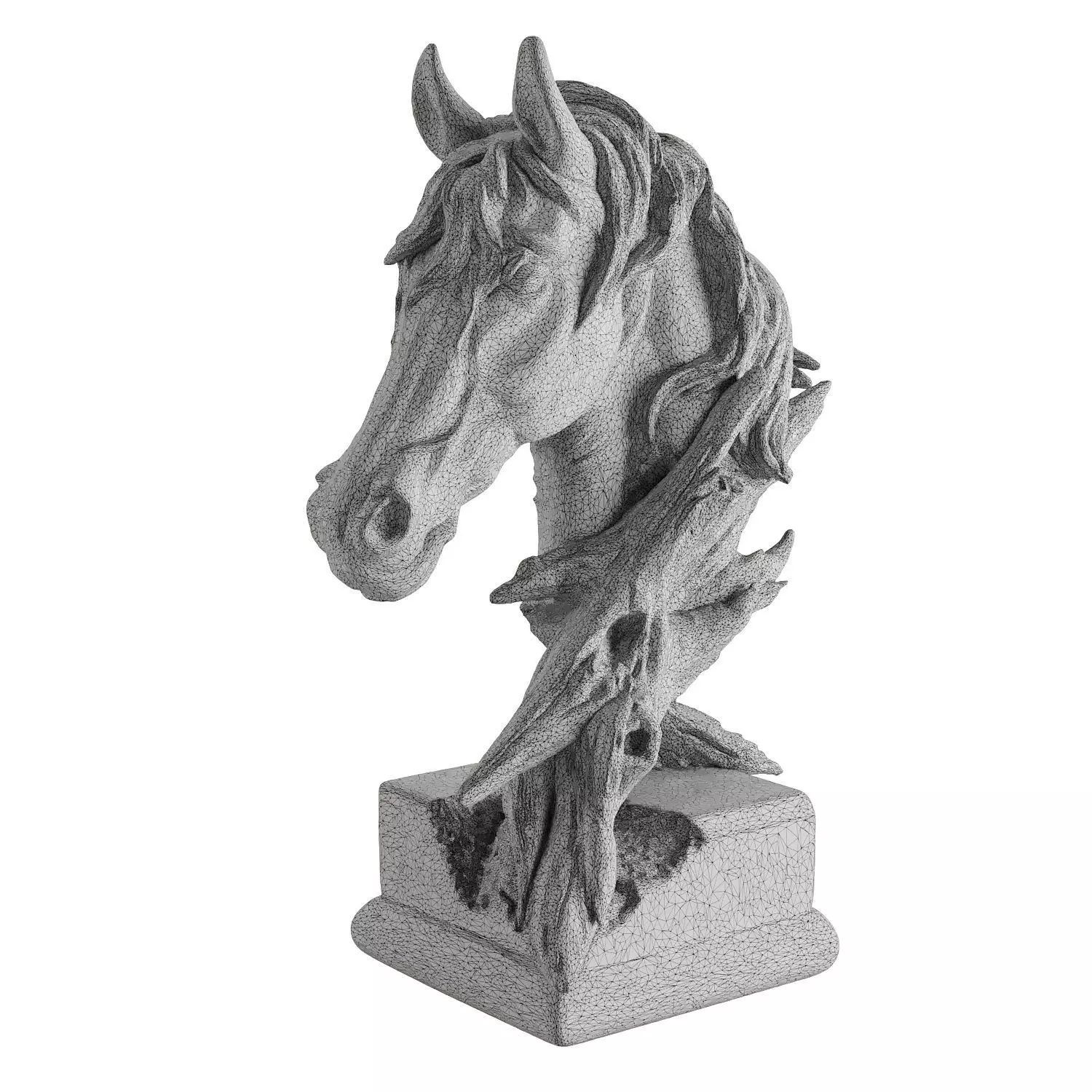 horse statue 4 3D model_3