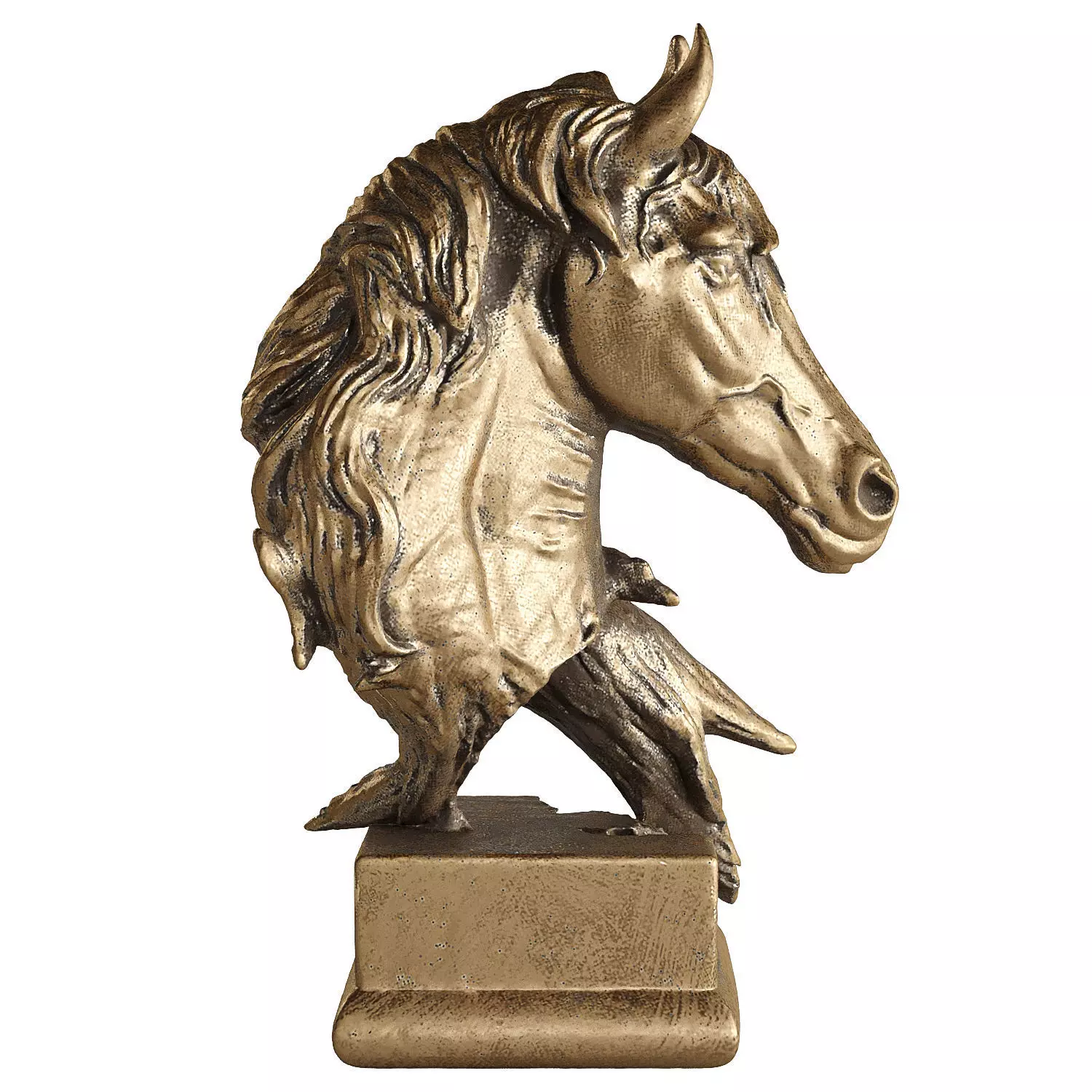 horse statue 4 3D model_2