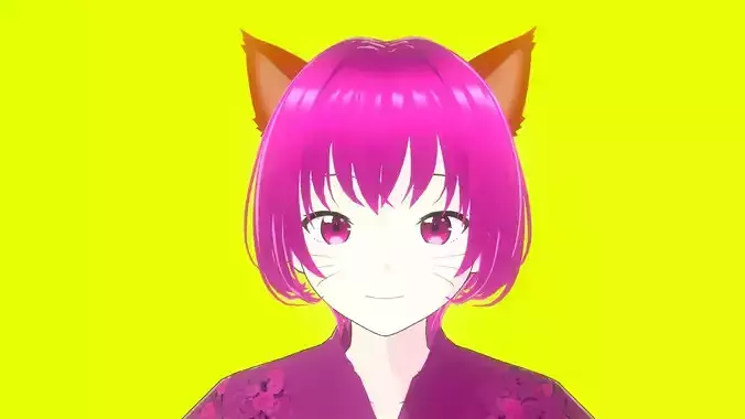 Traditional Anime Catgirl Chiyo