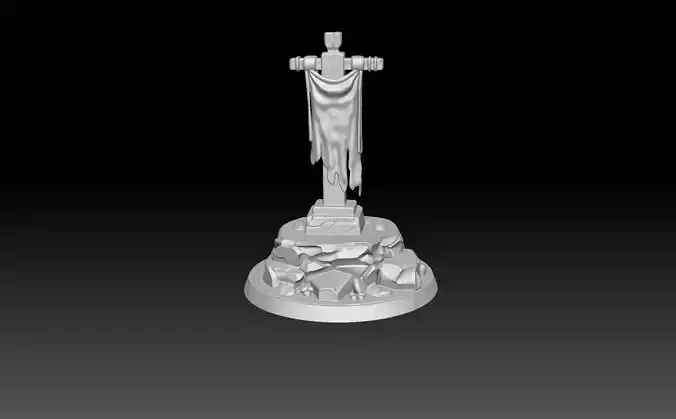 Fantasy Miniature Base -3D printing model 3D print model