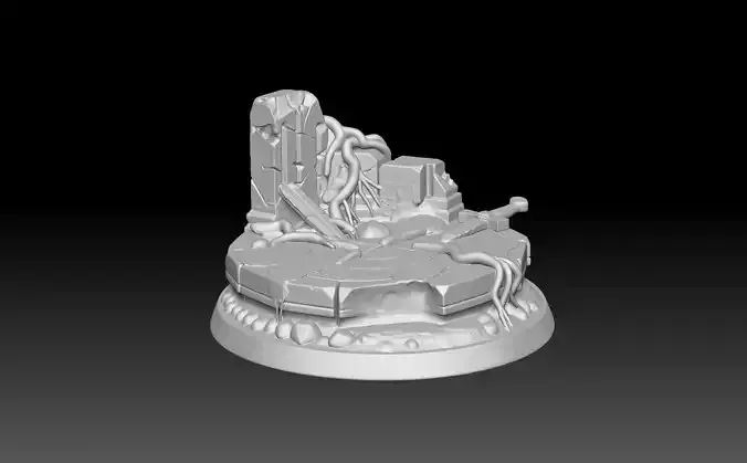 Fantasy Miniature Base -3D printing model 3D print model