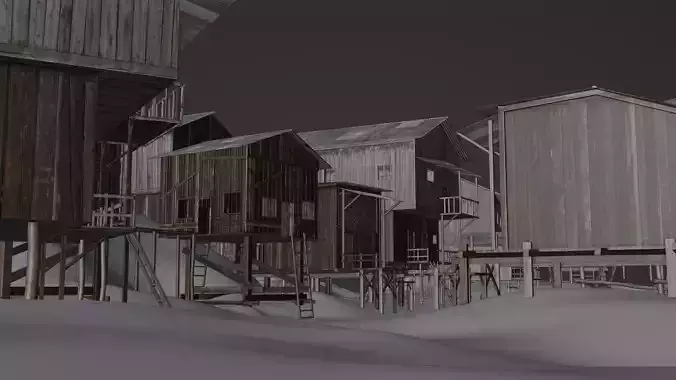slum village 3D model 7