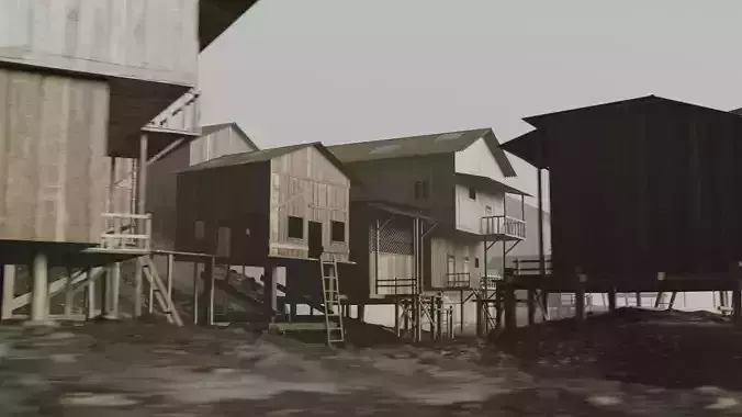 slum village 3D model 2