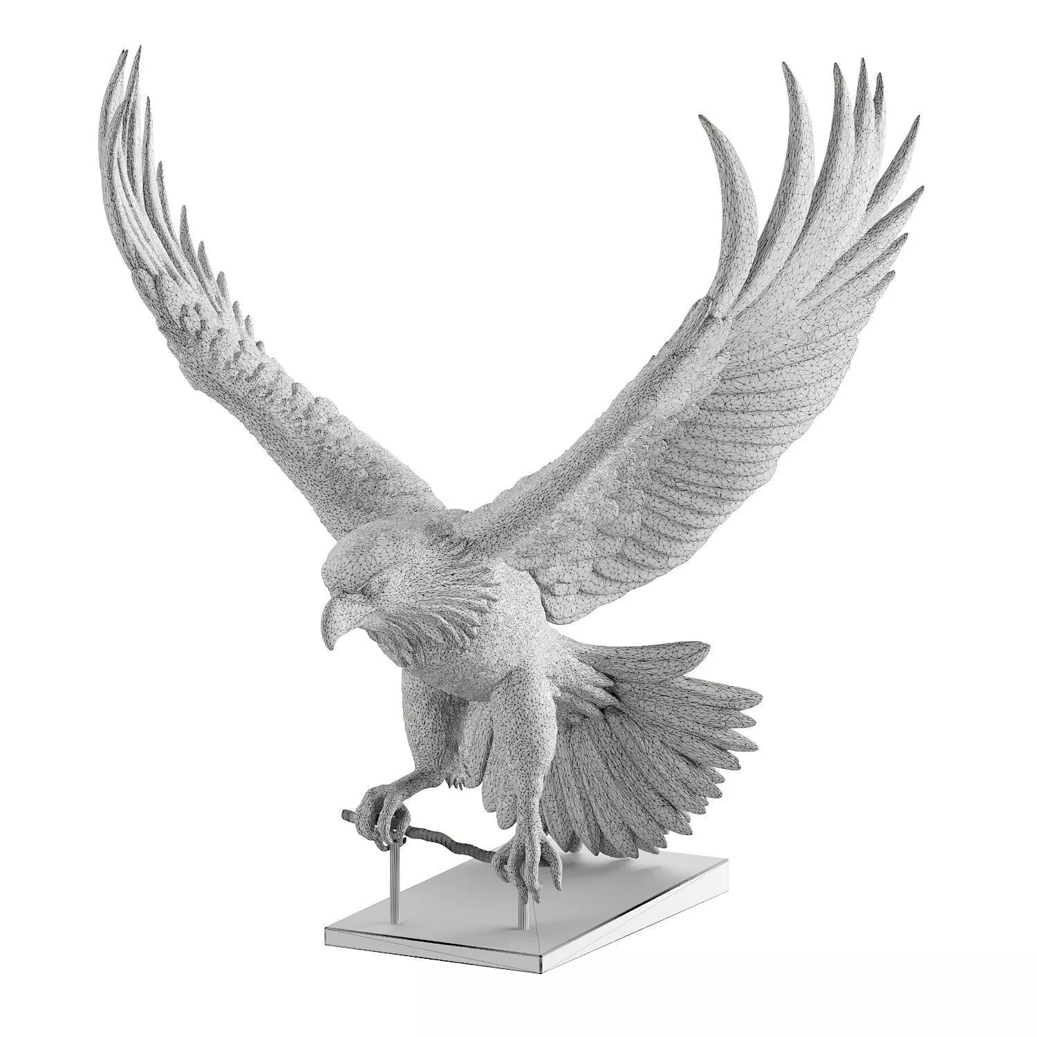 eagle statue 7 3D model_2