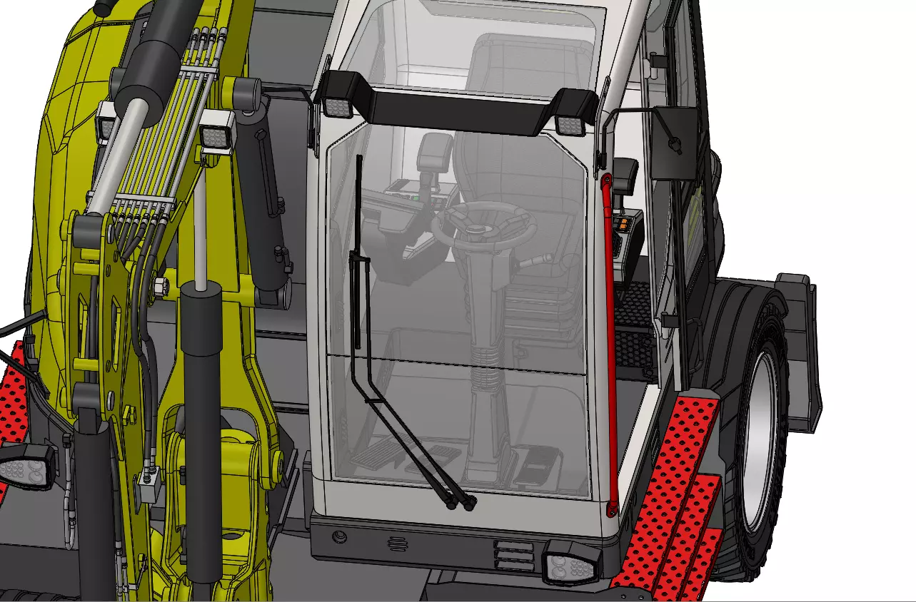 Wheeled excavator Wacker Neuson EW100-2 3D model_16