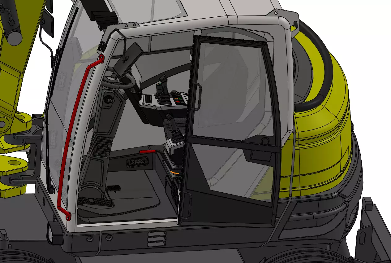 Wheeled excavator Wacker Neuson EW100-2 3D model_12