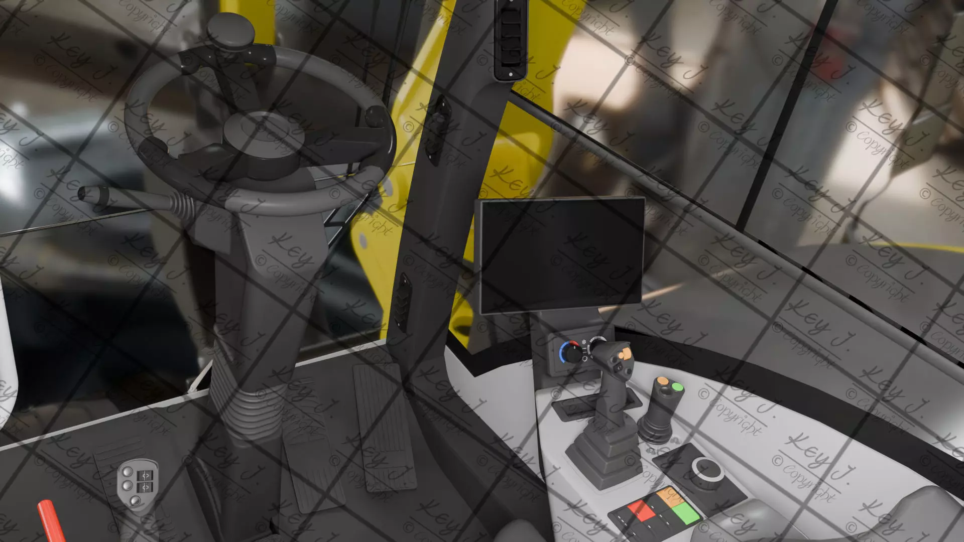 Wheeled excavator Wacker Neuson EW100-2 3D model_5