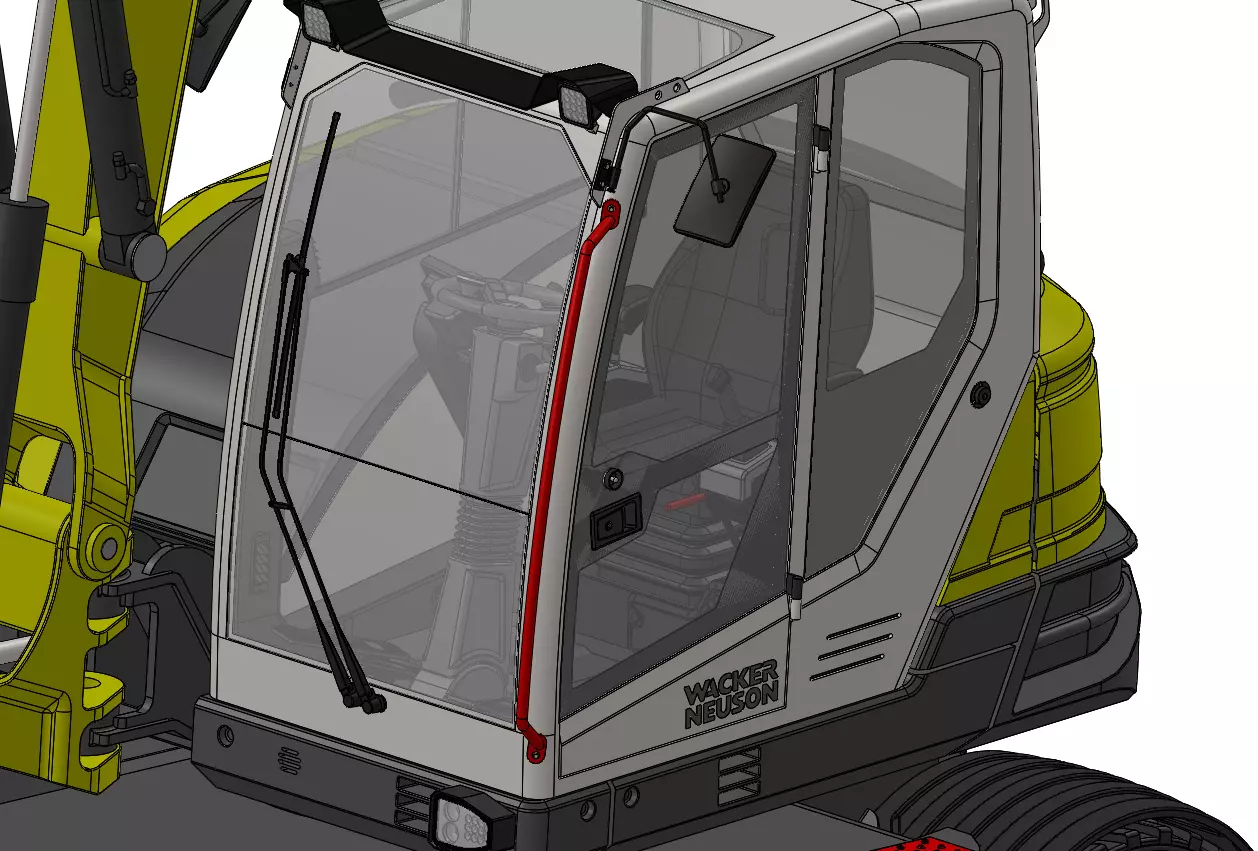 Wheeled excavator Wacker Neuson EW100-2 3D model_10