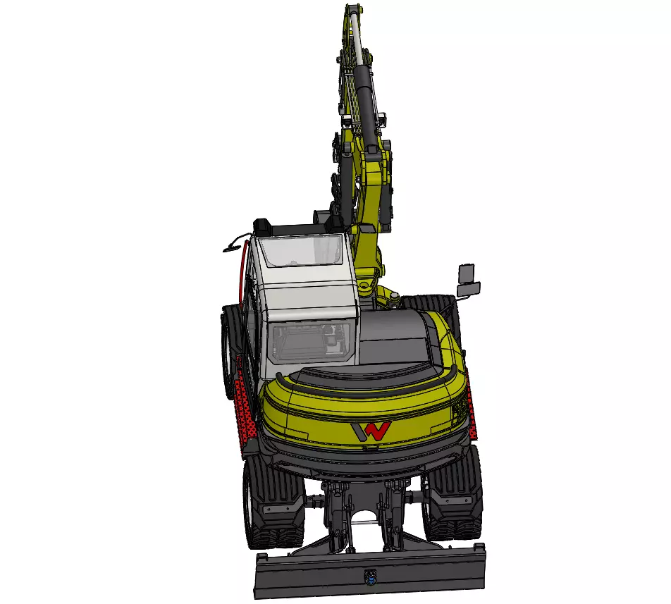 Wheeled excavator Wacker Neuson EW100-2 3D model_15