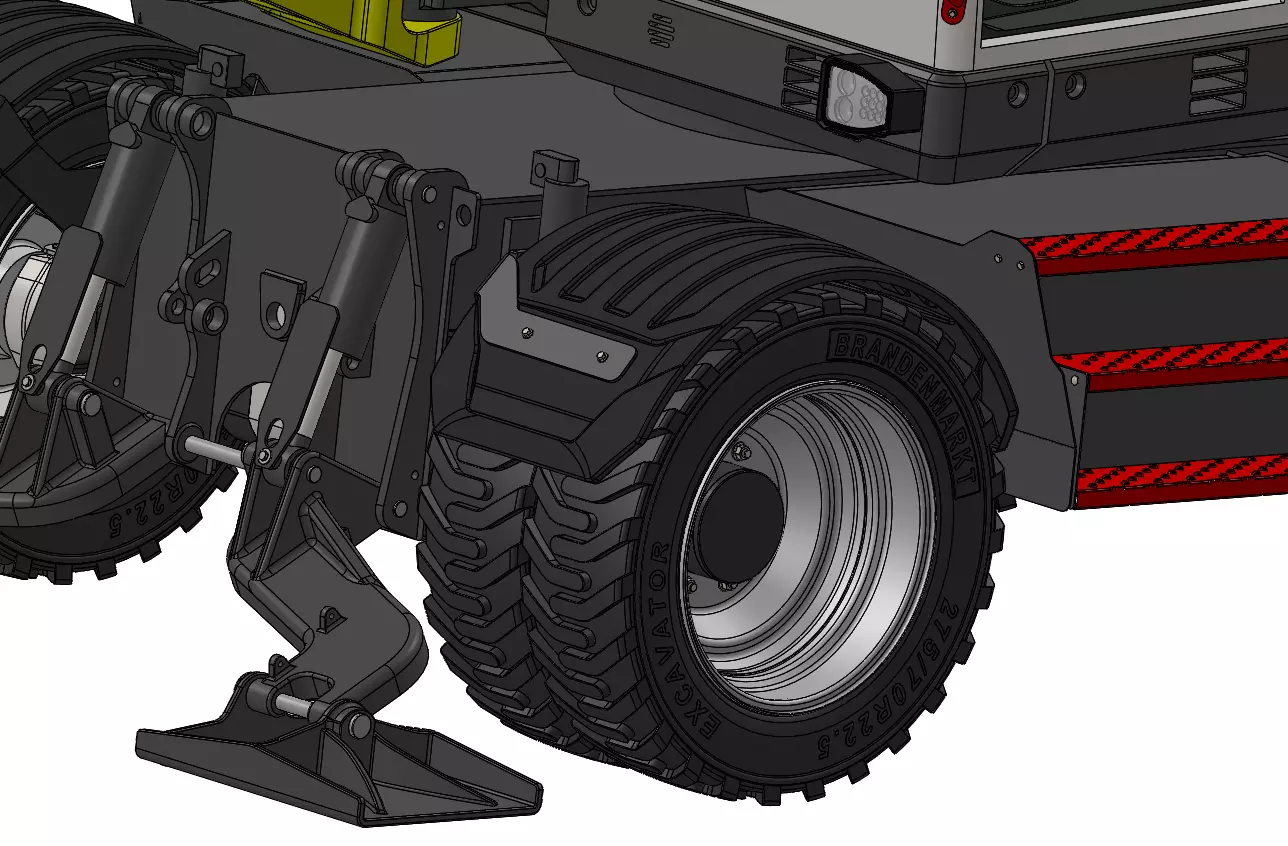 Wheeled excavator Wacker Neuson EW100-2 3D model_13