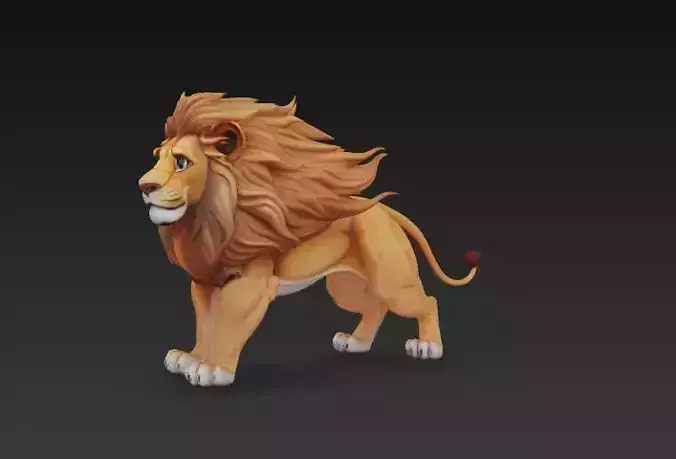 Majestic Stylized Lion 3D Models Fantasy - Animal