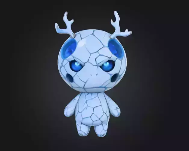 Frost Guardian Low-poly 3D model