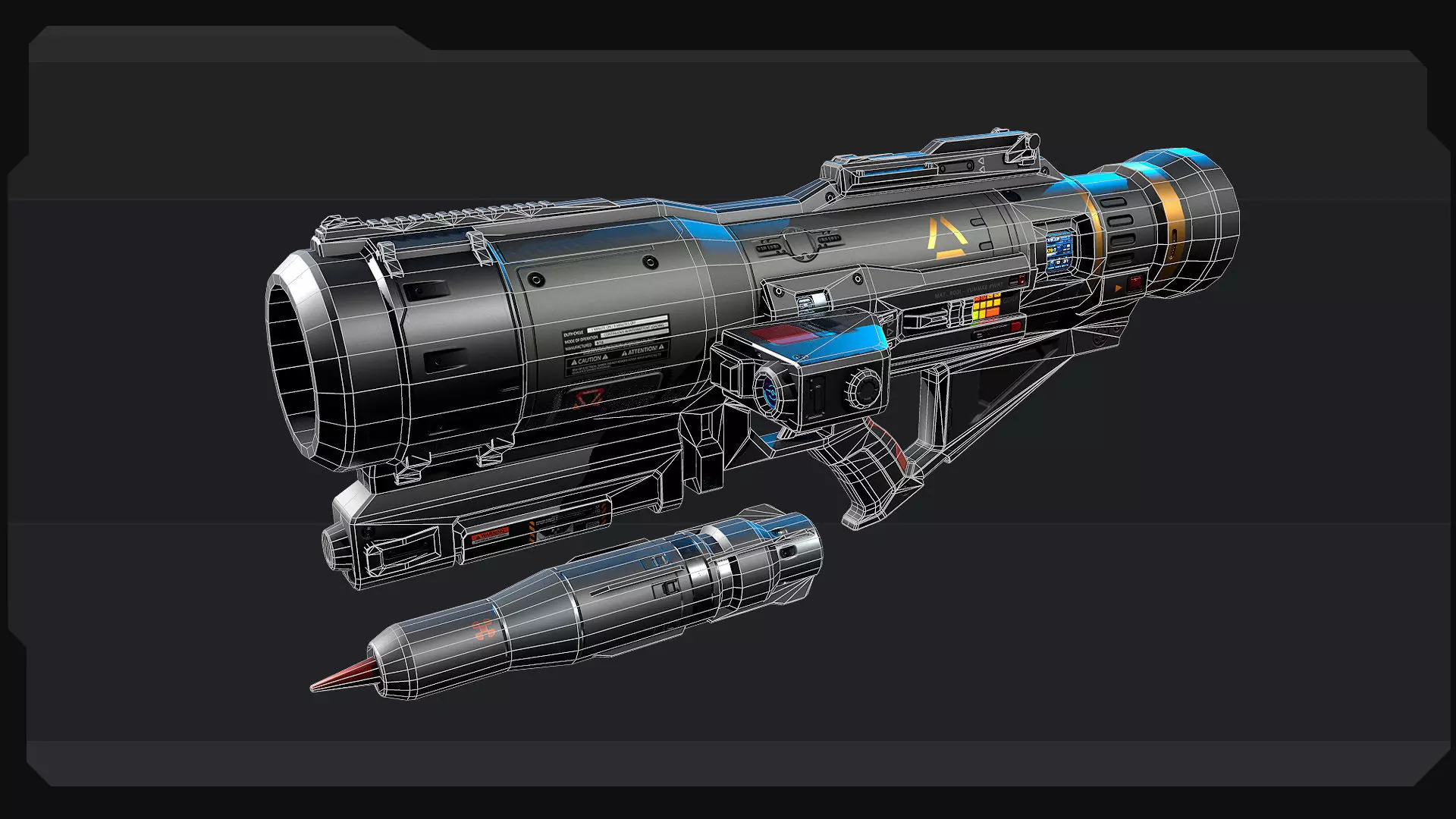 AK9 - Rocket-Launcher Low-poly 3D model_6