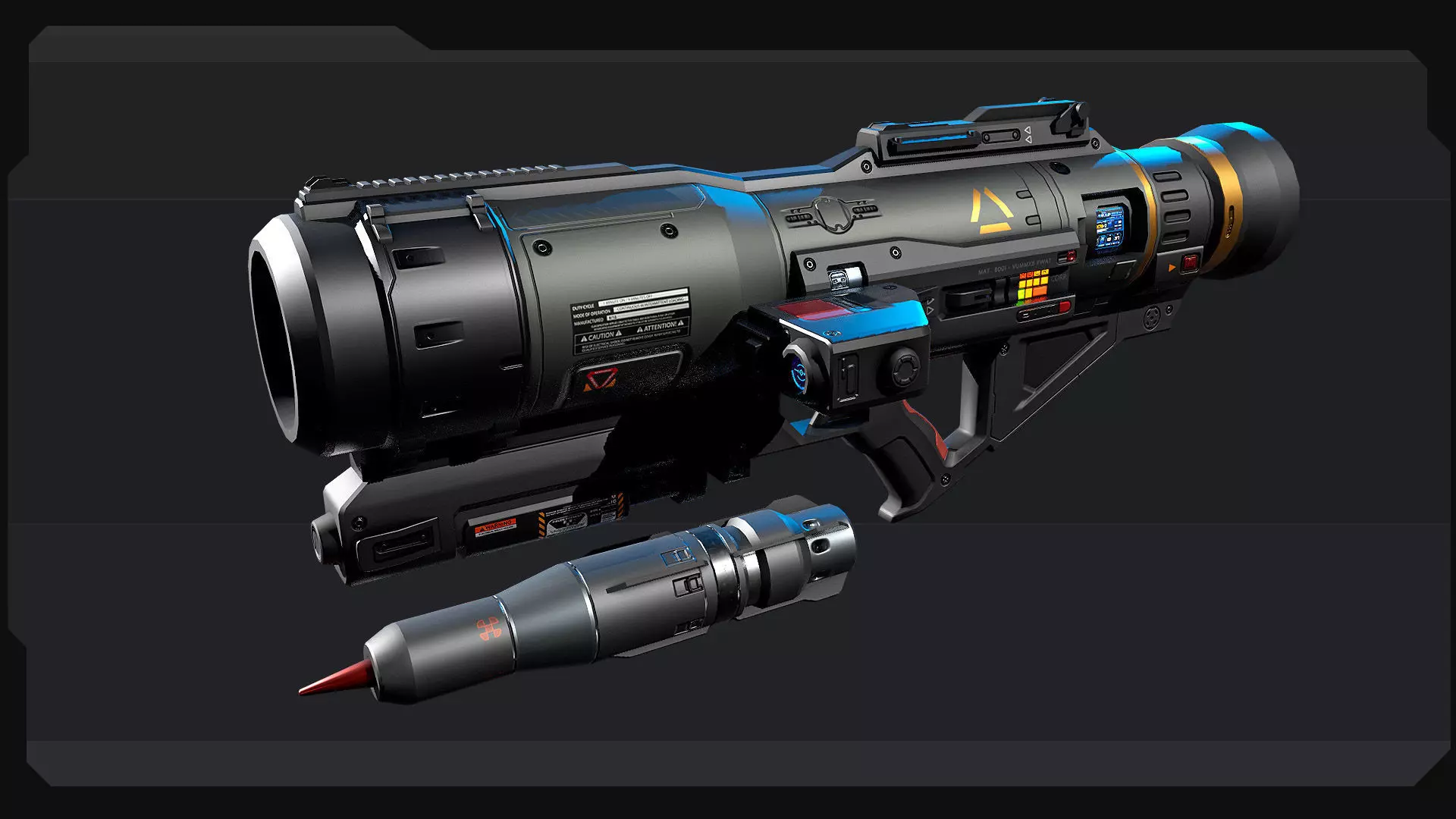 AK9 - Rocket-Launcher Low-poly 3D model_1