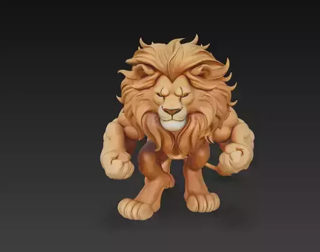 Majestic Lion 3D Models - Stylized Fantasy Sculptures