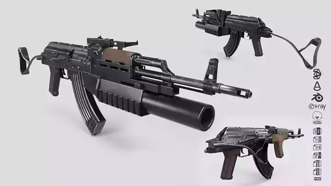 PA md 86 Rifle with detachable AG-40 Grenade Launcher