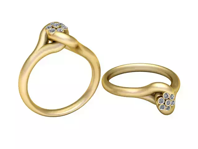 Golden Radiance Pendant Ring