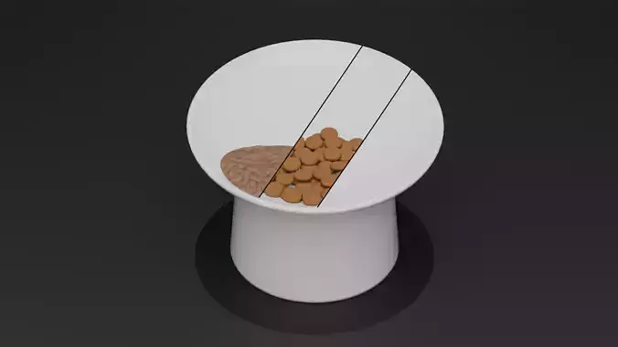 High Raised Cat Bowl includes Food