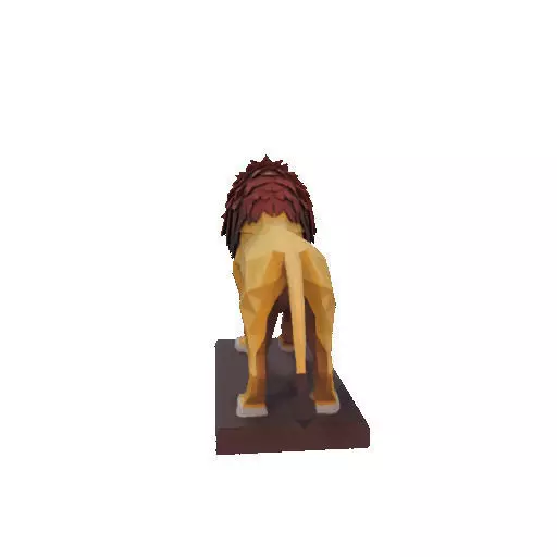 2268 Low Poly Roaring Lion 3D print model_29