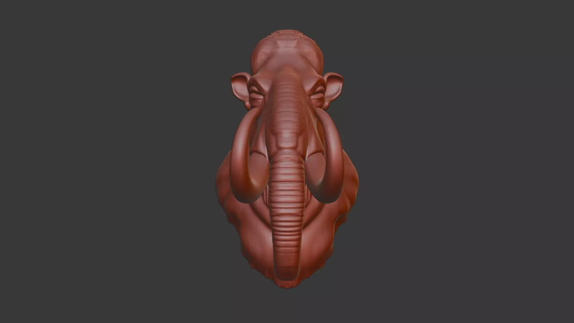 Woolly Mammoth Bust 3D Printable STL Model 3D print model_2