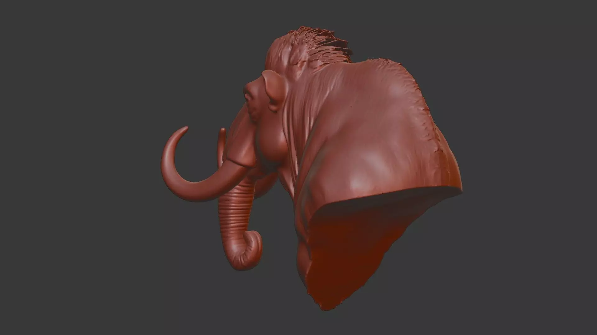 Woolly Mammoth Bust 3D Printable STL Model 3D print model_4