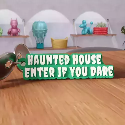 Haunted House Keychain - 453 3D print model