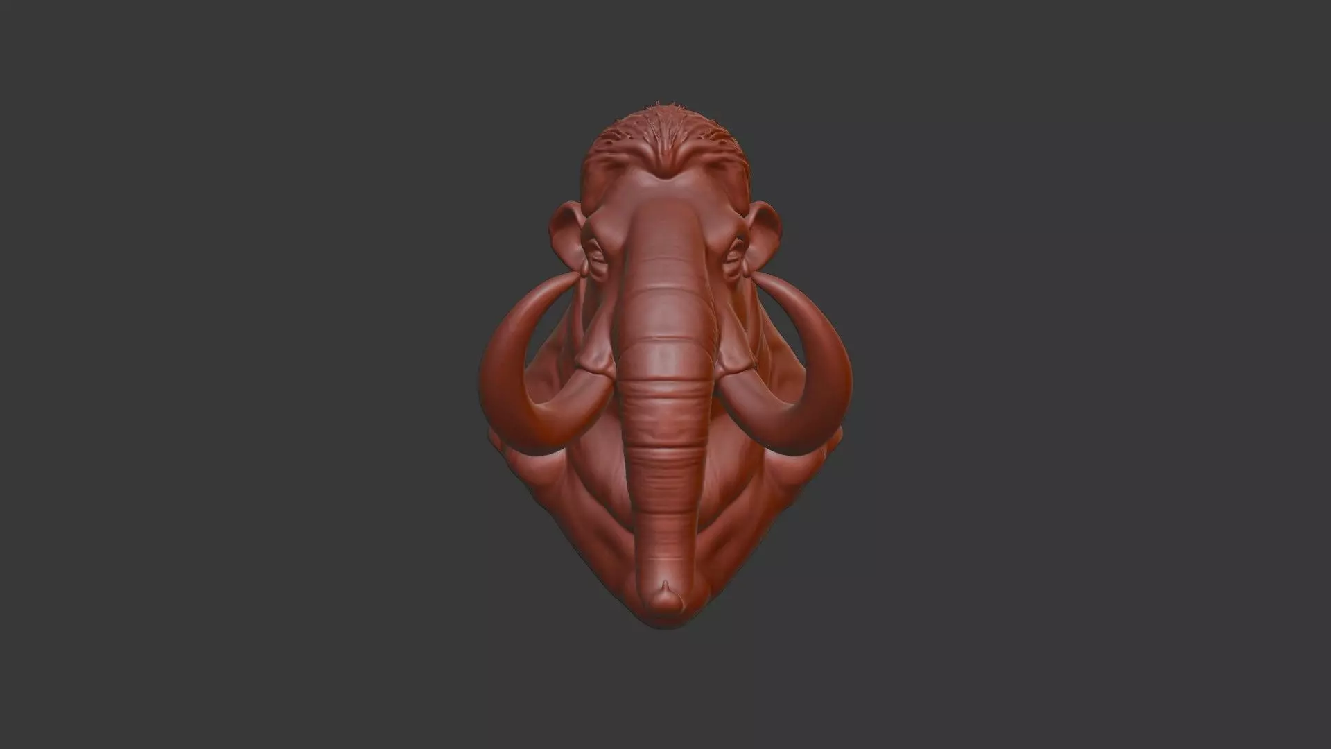 Woolly Mammoth Bust 3D Printable STL Model 3D print model_2