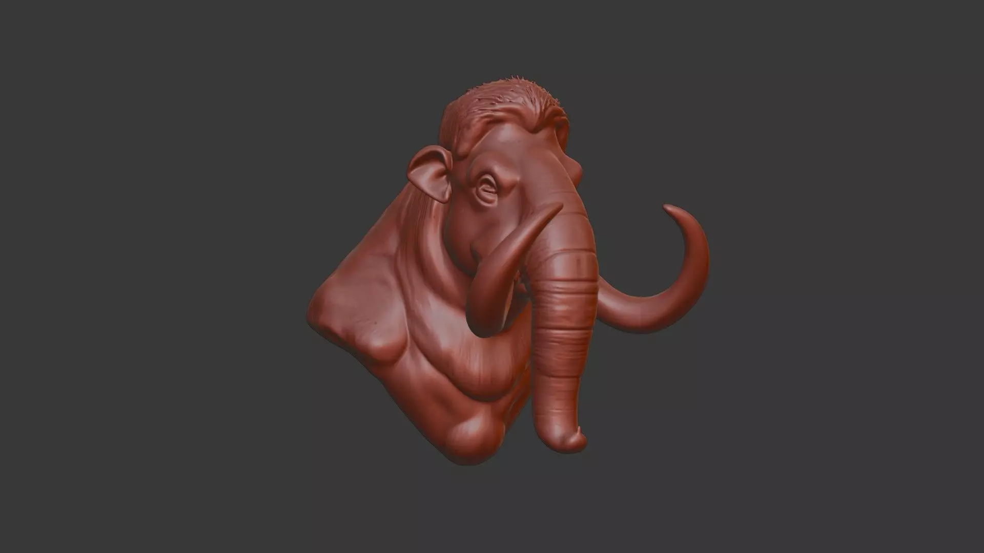 Woolly Mammoth Bust 3D Printable STL Model 3D print model_1