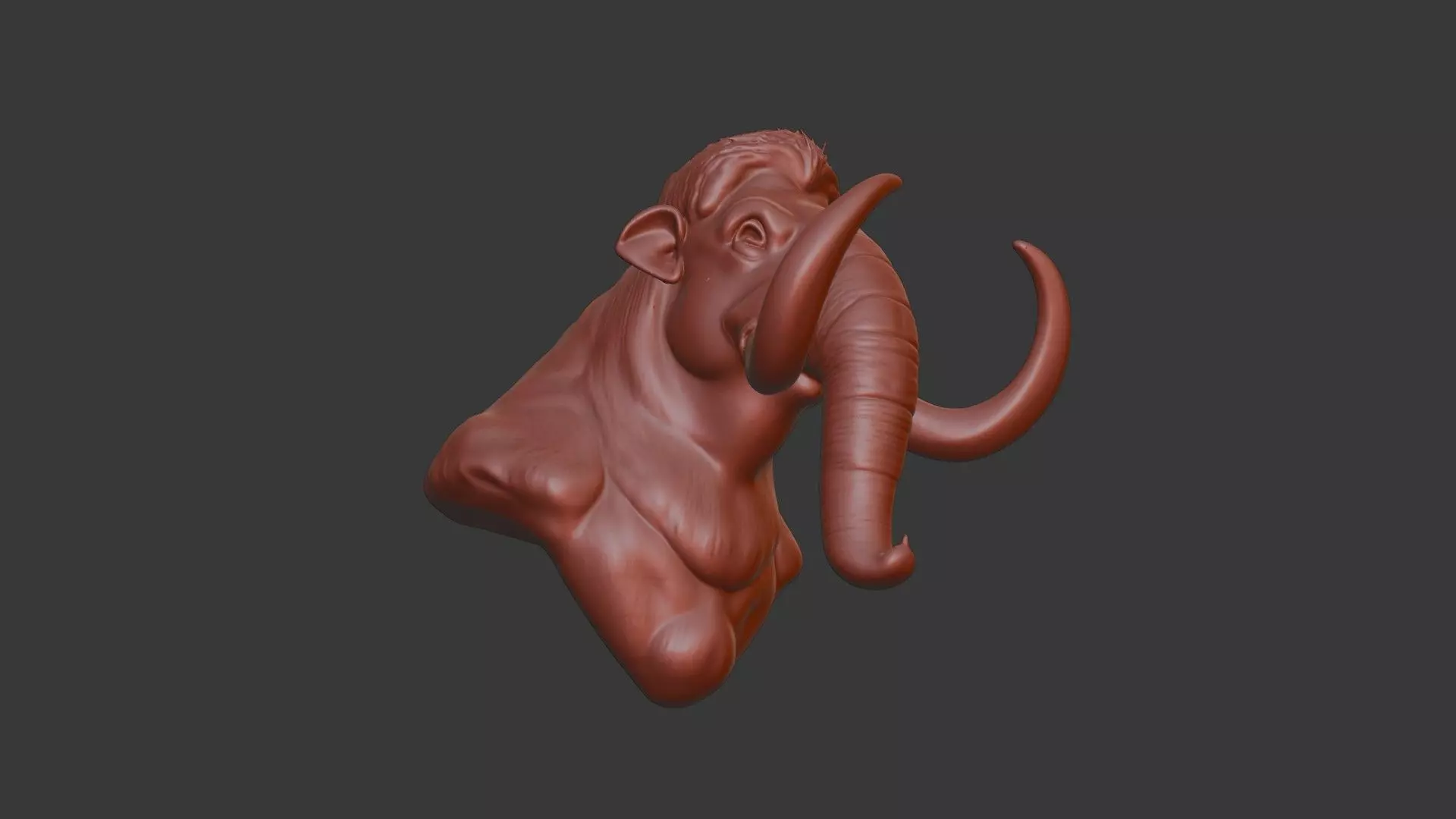Woolly Mammoth Bust 3D Printable STL Model 3D print model_6