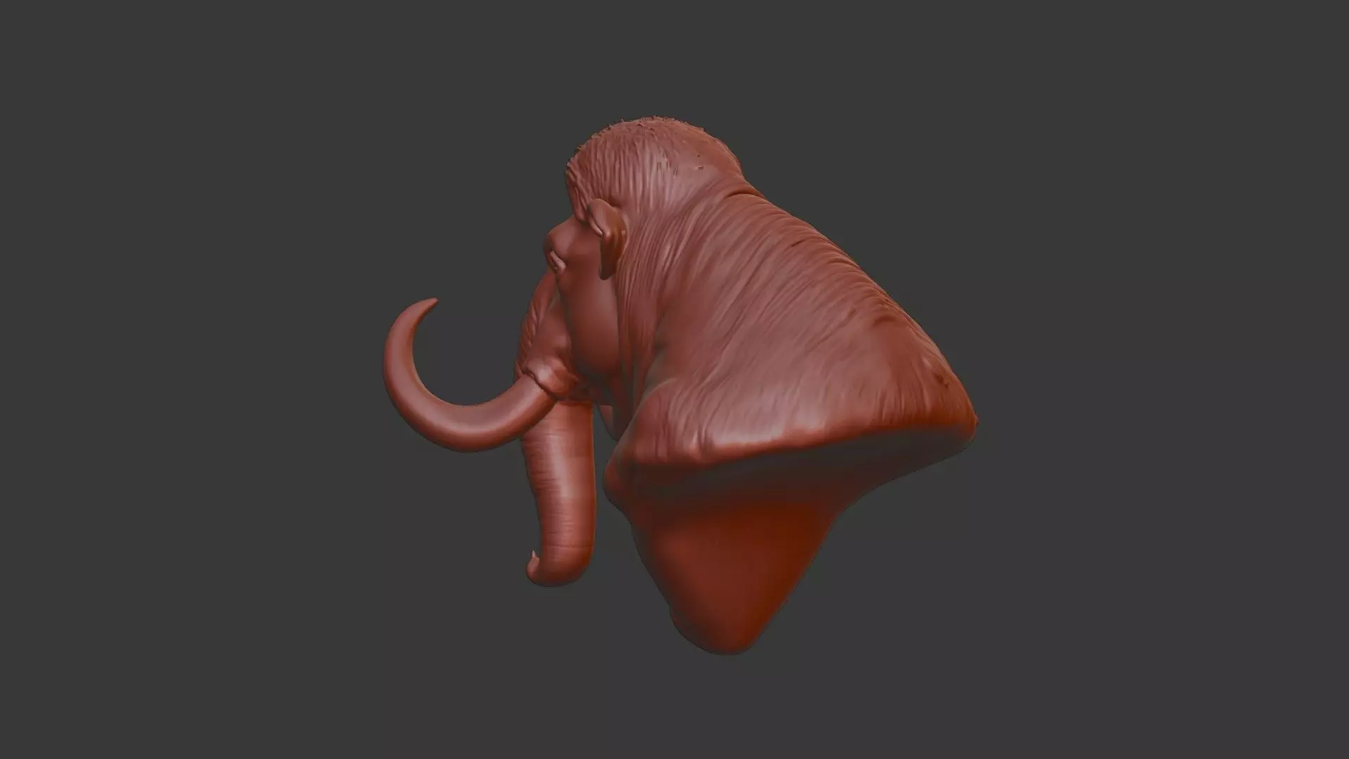 Woolly Mammoth Bust 3D Printable STL Model 3D print model_4